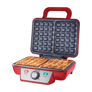 Global Gizmos Dual Waffle Maker – Red - PANCAKE WAFFLE MAKERS - Beattys of Loughrea