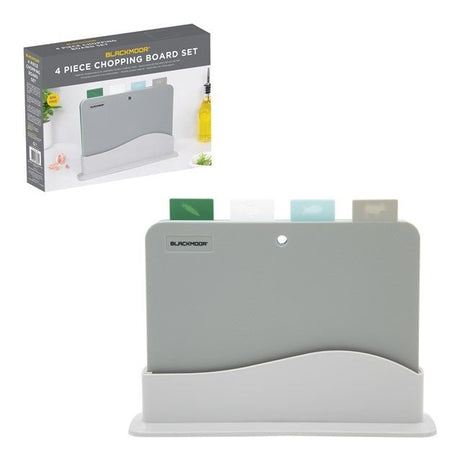 Blackmoor Index Chopping Board Set – 4 Piece with Stand - PLASTICS - STORAGE LUNCH BOX BEAKER - Beattys of Loughrea