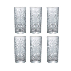 RCR Crystal Tattoo Hiball Glasses – 370ml, Set of 6 - DRINKING GLASSES - Beattys of Loughrea