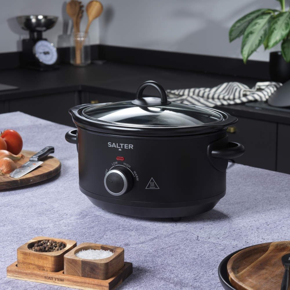 Salter Kuro 3.5L Slow Cooker - Black - FOOD STEAMER RICE COOKER SLOW COOKER - Beattys of Loughrea