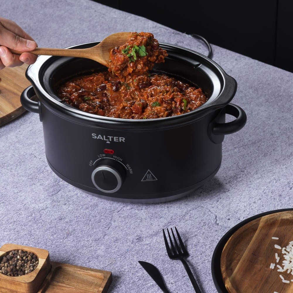 Salter Kuro 3.5L Slow Cooker - Black - FOOD STEAMER RICE COOKER SLOW COOKER - Beattys of Loughrea