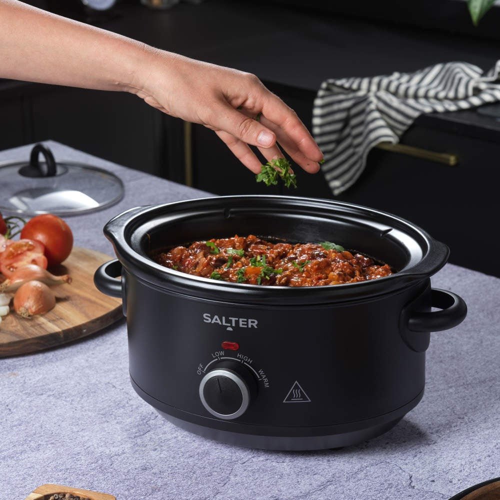 Salter Kuro 3.5L Slow Cooker - Black - FOOD STEAMER RICE COOKER SLOW COOKER - Beattys of Loughrea