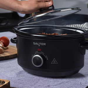 Salter Kuro 3.5L Slow Cooker - Black - FOOD STEAMER RICE COOKER SLOW COOKER - Beattys of Loughrea