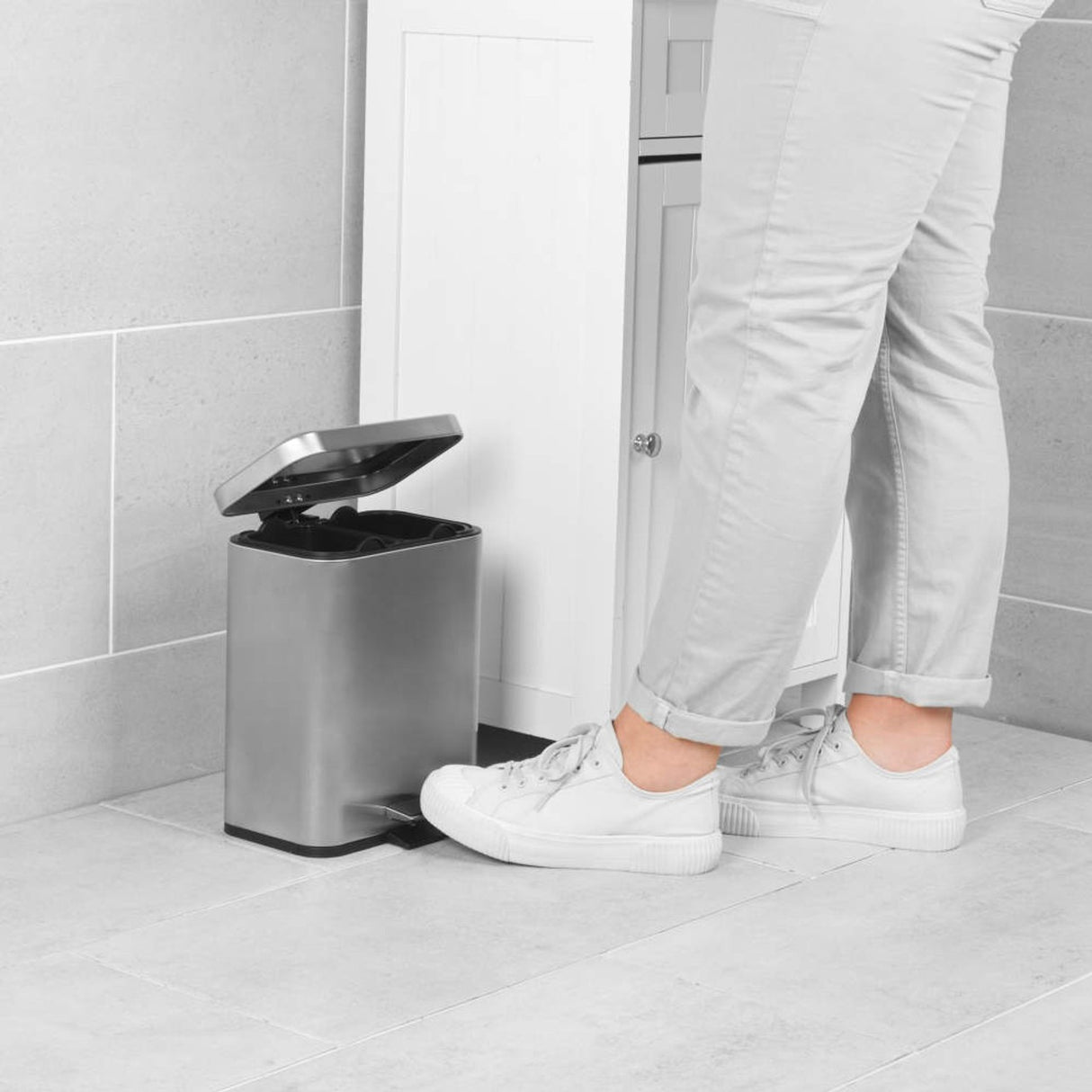 Beldray Dual Compartment Bin – Stainless Steel - PVC STORAGE - TRUNK, LGE BOX , CART - Beattys of Loughrea