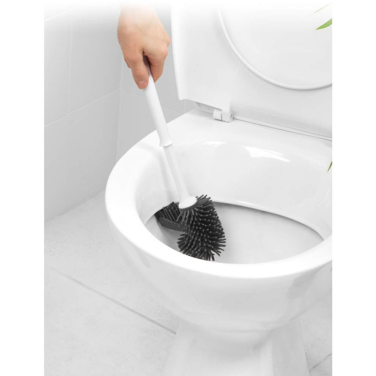 Beldray Antibac Silicone Toilet Brush with Holder - BATHROOM T/BRUSH, CADDY, TOWEL RAIL & HOLDERS ACCESSORI - Beattys of Loughrea