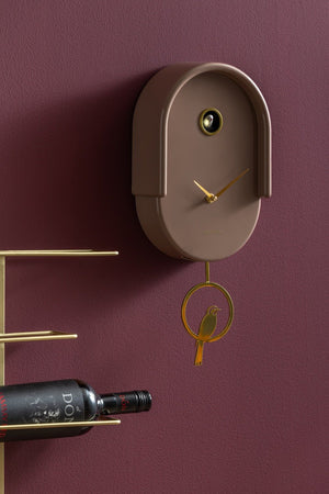 Karlsson Wall Clock Tweet Mocha Brown - CLOCKS - Beattys of Loughrea