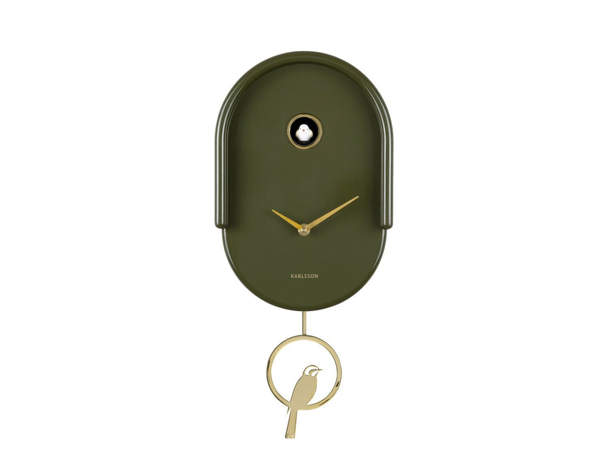 Karlsson Wall Clock Tweet Luxury Green - CLOCKS - Beattys of Loughrea
