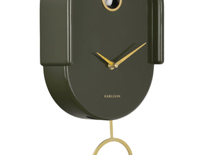Karlsson Wall Clock Tweet Luxury Green - CLOCKS - Beattys of Loughrea