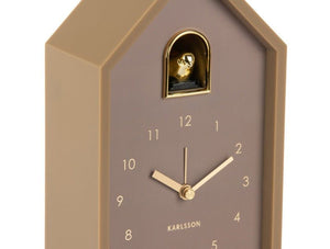Karlsson Alarm Clock Modern Cuckoo Oro Mocha Brown - CLOCKS - Beattys of Loughrea