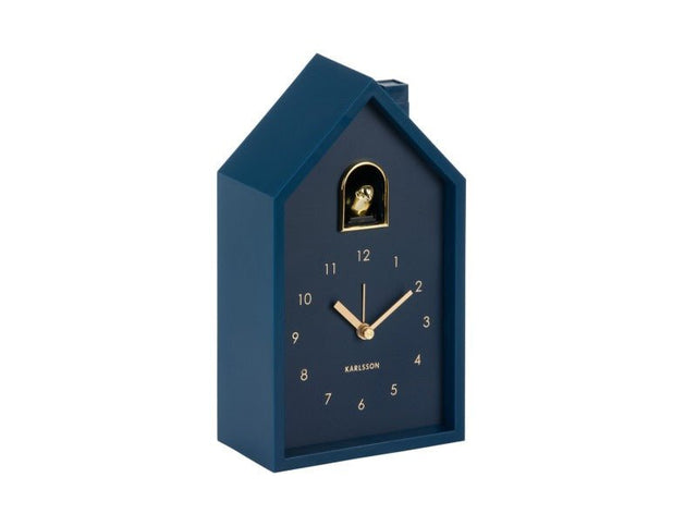 Karlsson Alarm Clock Modern Cuckoo Oro Dark Blue - CLOCKS - Beattys of Loughrea