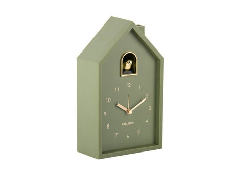 Karlsson Alarm Clock Modern Cuckoo Oro Luxury Green - CLOCKS - Beattys of Loughrea