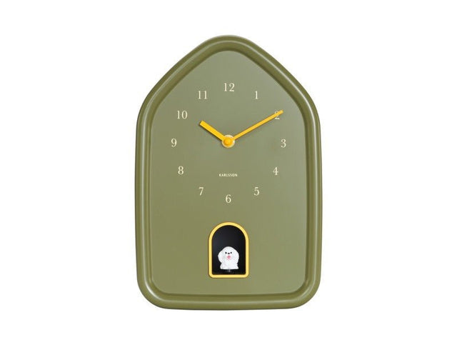 Karlsson Wall Clock Modern Doggy Luxury Green - CLOCKS - Beattys of Loughrea