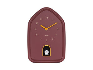 Karlsson Wall Clock Modern Doggy Burgundy Red - CLOCKS - Beattys of Loughrea