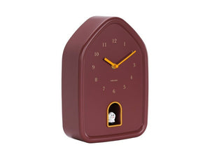 Karlsson Wall Clock Modern Doggy Burgundy Red - CLOCKS - Beattys of Loughrea
