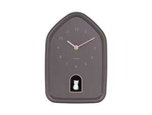 Karlsson Wall Clock Modern Kitty Earth Brown - CLOCKS - Beattys of Loughrea