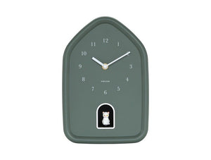 Karlsson Wall Clock Modern Kitty Jungle Green - CLOCKS - Beattys of Loughrea