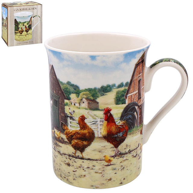 Cockerel & Hen Fine China Mug - MUG SETS - Beattys of Loughrea