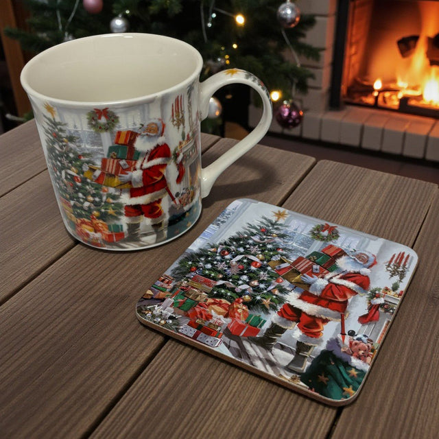 Santa Mug & Coaster in Gift Box - TABLEMATS/COASTERS - Beattys of Loughrea