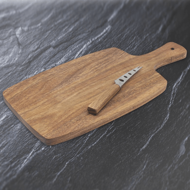 Acacia Cheese Board & Knife Set - WOODEN KITCHENWARE /ACCESSORIES - Beattys of Loughrea