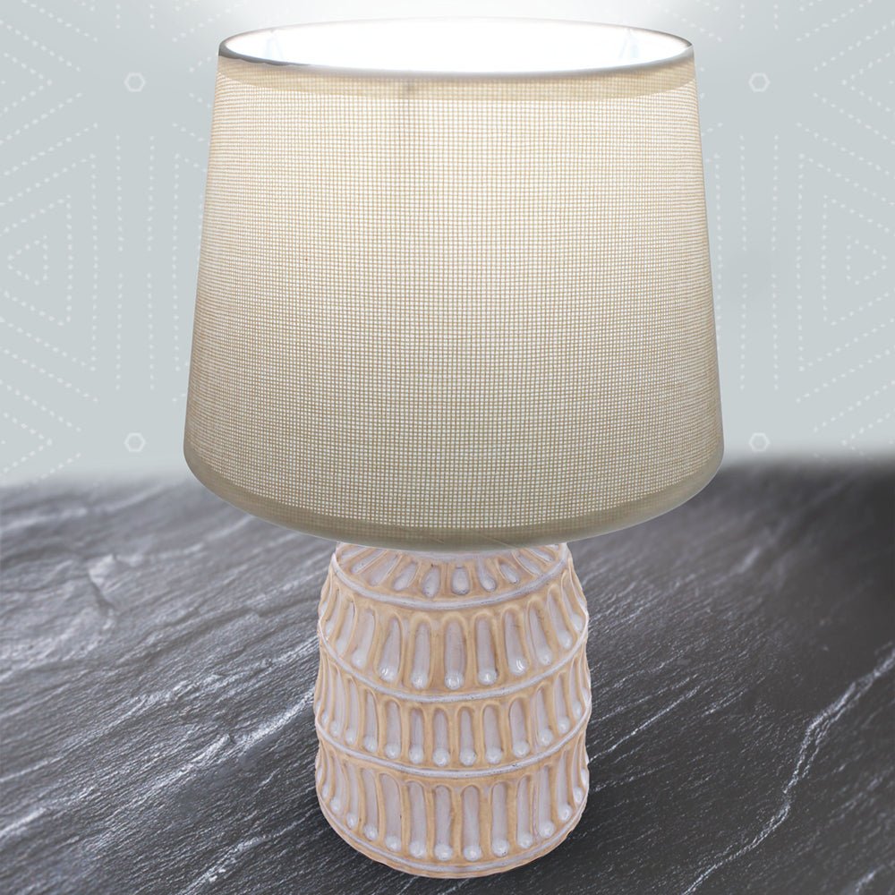 Elements Table Lamp – Cream - TABLE/BEDSIDE LAMPS - Beattys of Loughrea