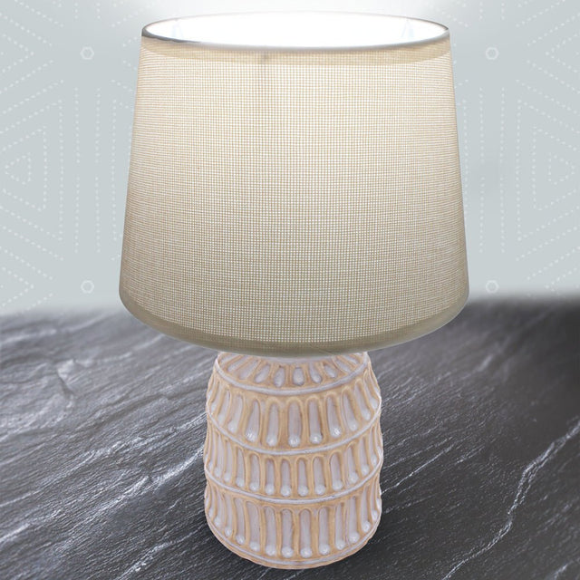 Elements Table Lamp – Cream - TABLE/BEDSIDE LAMPS - Beattys of Loughrea