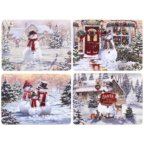 Snowman Placemats – Set of 4 (Assorted Designs) - TABLEMATS/COASTERS - Beattys of Loughrea