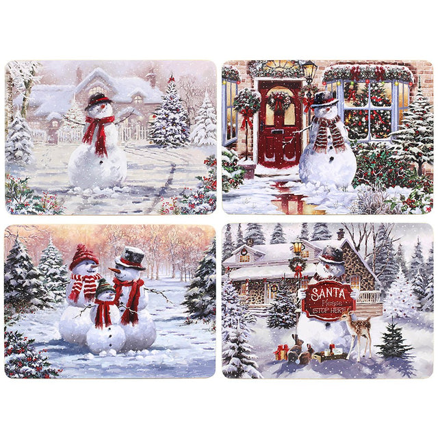 Snowman Placemats – Set of 4 (Assorted Designs) - TABLEMATS/COASTERS - Beattys of Loughrea