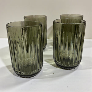Elements Linear Smoke Tumbler Glasses – Set of 4 - DRINKING GLASSES - Beattys of Loughrea