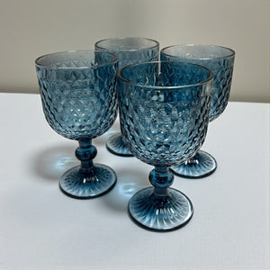Elements Blue Wine Glasses Set of 4 - DRINKING GLASSES - Beattys of Loughrea