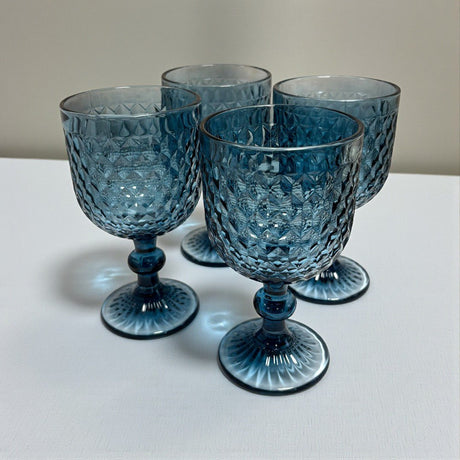 Elements Blue Wine Glasses Set of 4 - DRINKING GLASSES - Beattys of Loughrea