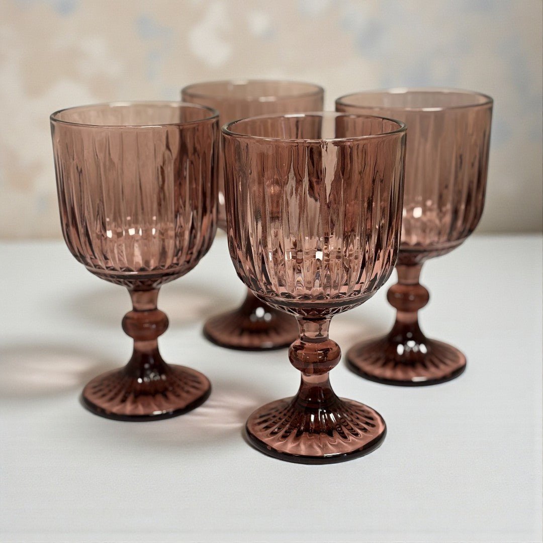 Elements Pink Wine Glasses Set of 4 - DRINKING GLASSES - Beattys of Loughrea