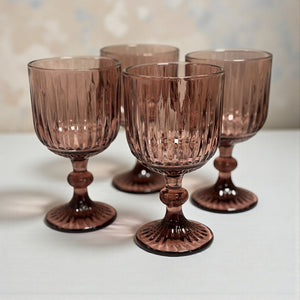 Elements Pink Wine Glasses Set of 4 - DRINKING GLASSES - Beattys of Loughrea
