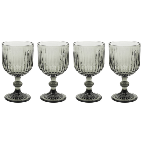 Elements Smoke Wine Glasses Set of 4 - DRINKING GLASSES - Beattys of Loughrea