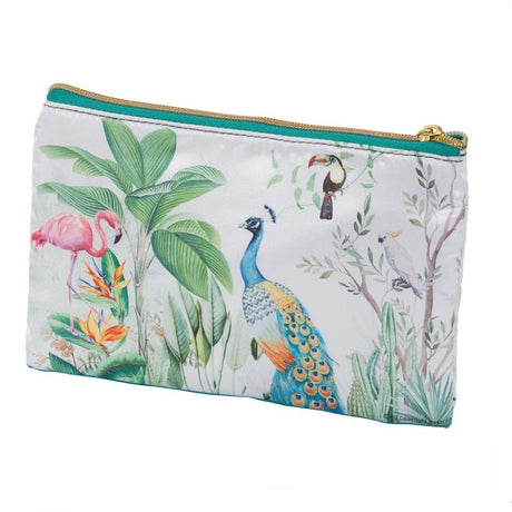 Peacock Design Tropical Collection Flat Cosmetic Bag - BODYCARE - Beattys of Loughrea