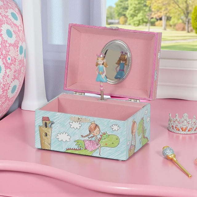 Princess and the Green Dragon Musical Kids Jewellery Box - JEWELLERY HOLDER - Beattys of Loughrea