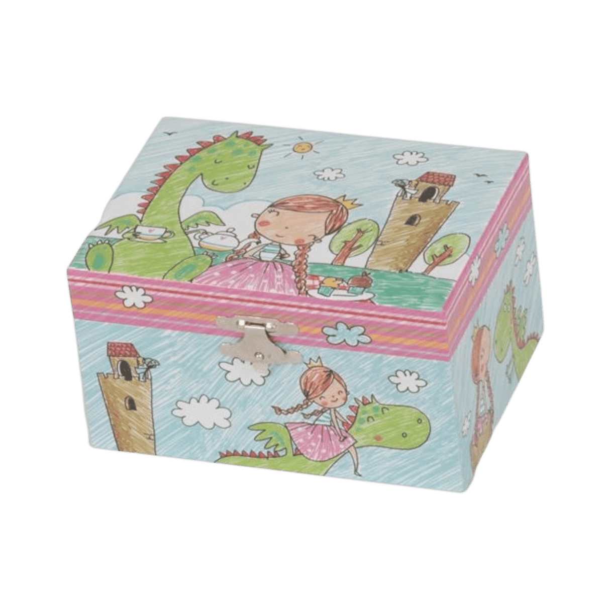 Princess and the Green Dragon Musical Kids Jewellery Box - JEWELLERY HOLDER - Beattys of Loughrea