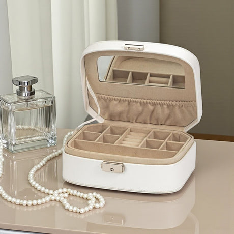 Maisie Metallic Sheen Jewellery Box – Ivory - JEWELLERY HOLDER - Beattys of Loughrea