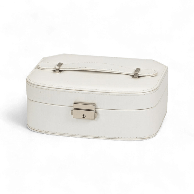 Maisie Metallic Sheen Jewellery Box – Ivory - JEWELLERY HOLDER - Beattys of Loughrea