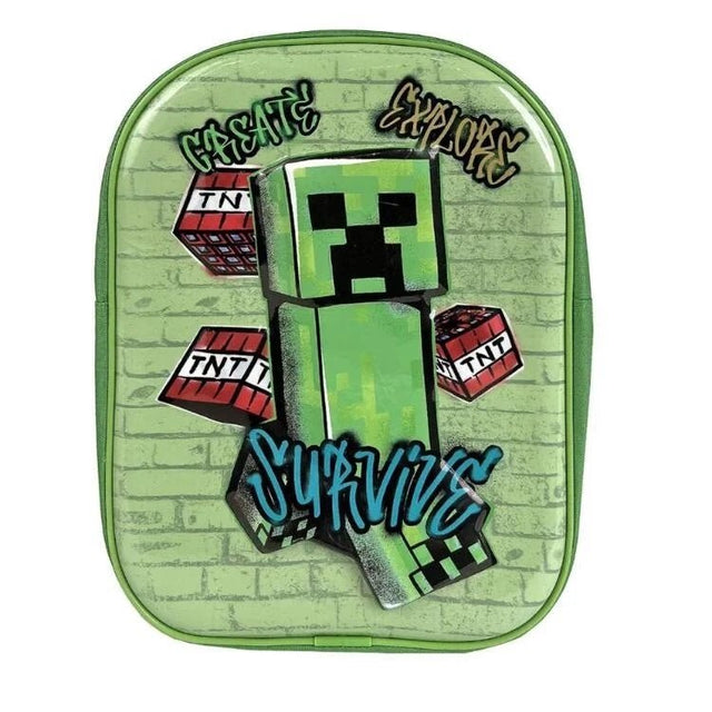 Minecraft 3D Character Backpack – 33cm - Beattys of Loughrea | www.beattys.ie