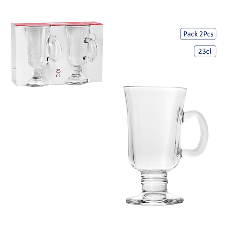 Anilar 2pc Irish Coffee Glasses 23cl - MUG SETS - Beattys of Loughrea