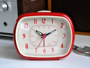 Retro alarm clock - Red - CLOCKS - Beattys of Loughrea