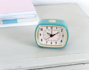 Retro alarm clock - Light Blue - CLOCKS - Beattys of Loughrea