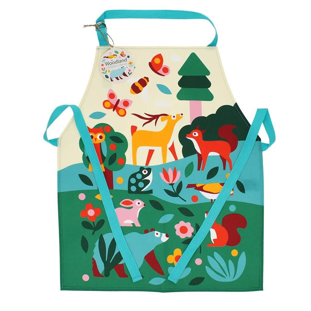 Wipeable Cotton Children's Apron – Woodland Print - APRON/GLOVE/TEXTILE - Beattys of Loughrea
