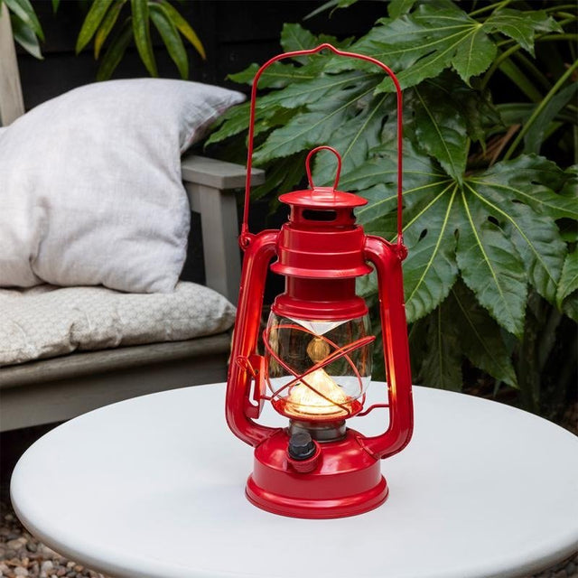 LED Hurricane Lantern – Spirit of Adventure Red (24cm) - CANDLE HOLDERS / Lanterns - Beattys of Loughrea