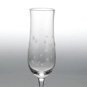 Etched Star Champagne Glasses 200ml (Set of 2) – Clear - DRINKING GLASSES - Beattys of Loughrea