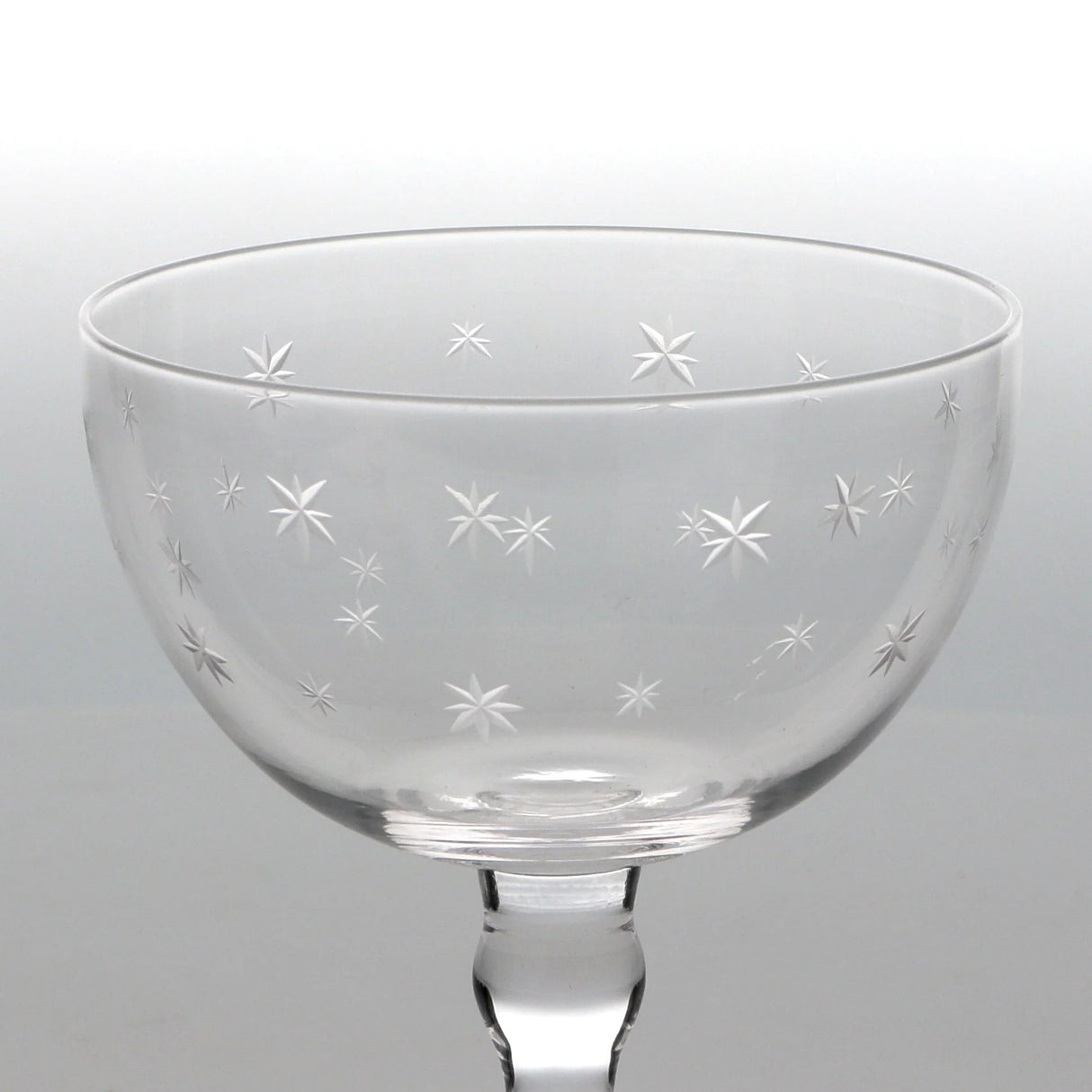 Etched Star Coupe Cocktail Glasses 200ml (Set of 2) – Clear - DRINKING GLASSES - Beattys of Loughrea