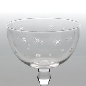 Etched Star Coupe Cocktail Glasses 200ml (Set of 2) – Clear - DRINKING GLASSES - Beattys of Loughrea
