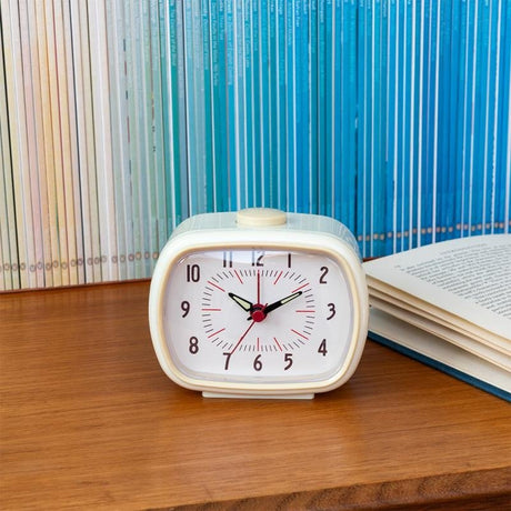 Retro Alarm Clock – Ivory White - CLOCKS - Beattys of Loughrea