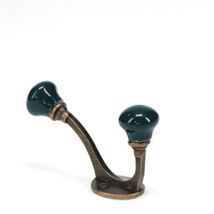 Ceramic Double Hook – Blue - CABINET KNOBS - Beattys of Loughrea
