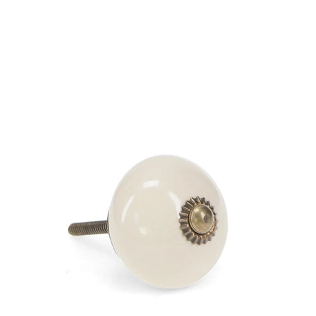 Ceramic Drawer Knob – Cream - CABINET KNOBS - Beattys of Loughrea